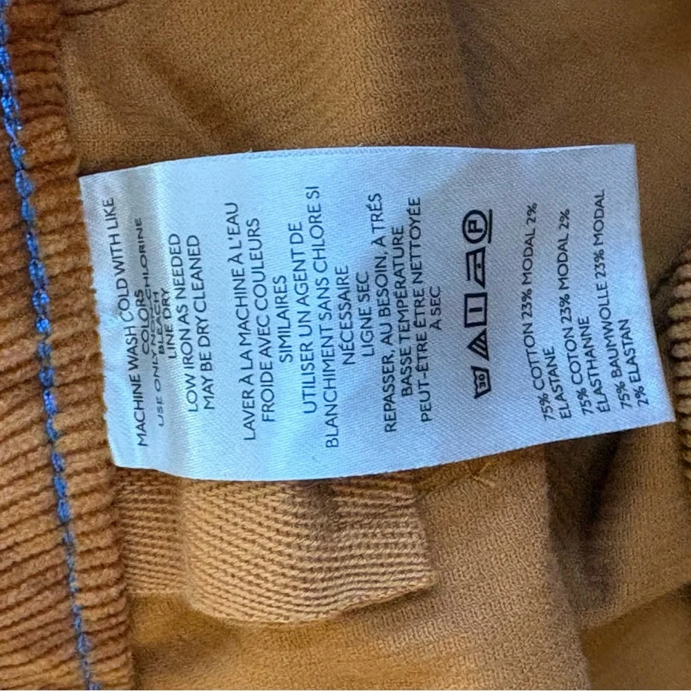 Maeve by Anthropologie The Colette Corduroy Wide Leg Crop Pants Brown Caramel 33 - Picture 9 of 9